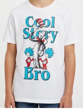 Dr. Seuss The Cat in the Hat, Boys' & Big Boys' Graphic Tee with Short Sleeves,